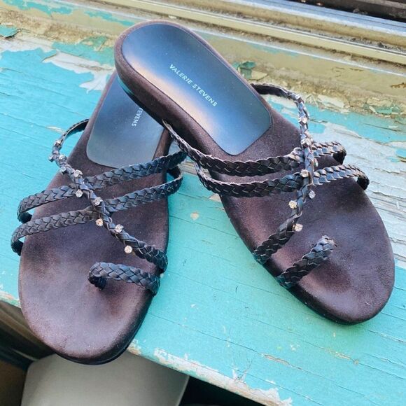 Valerie Stevens Embellished Sandal Slip Ons Size 6M - Picture 2 of 5